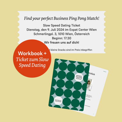 Business Ping Pong Slow Speed Dating Ticket + Workbook - Valle ō Valle
