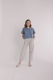 Corfu Leinen Crop Top - Valle ō Valle