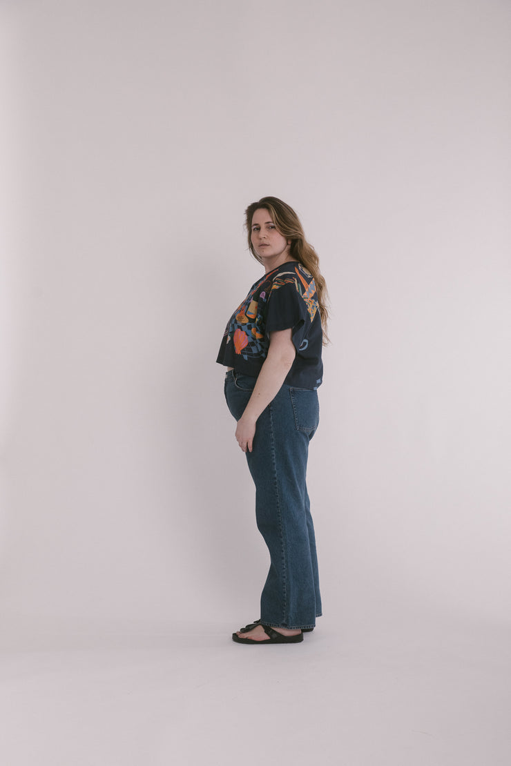 Midnight Picknick BOXY Crop Top - Valle ō Valle